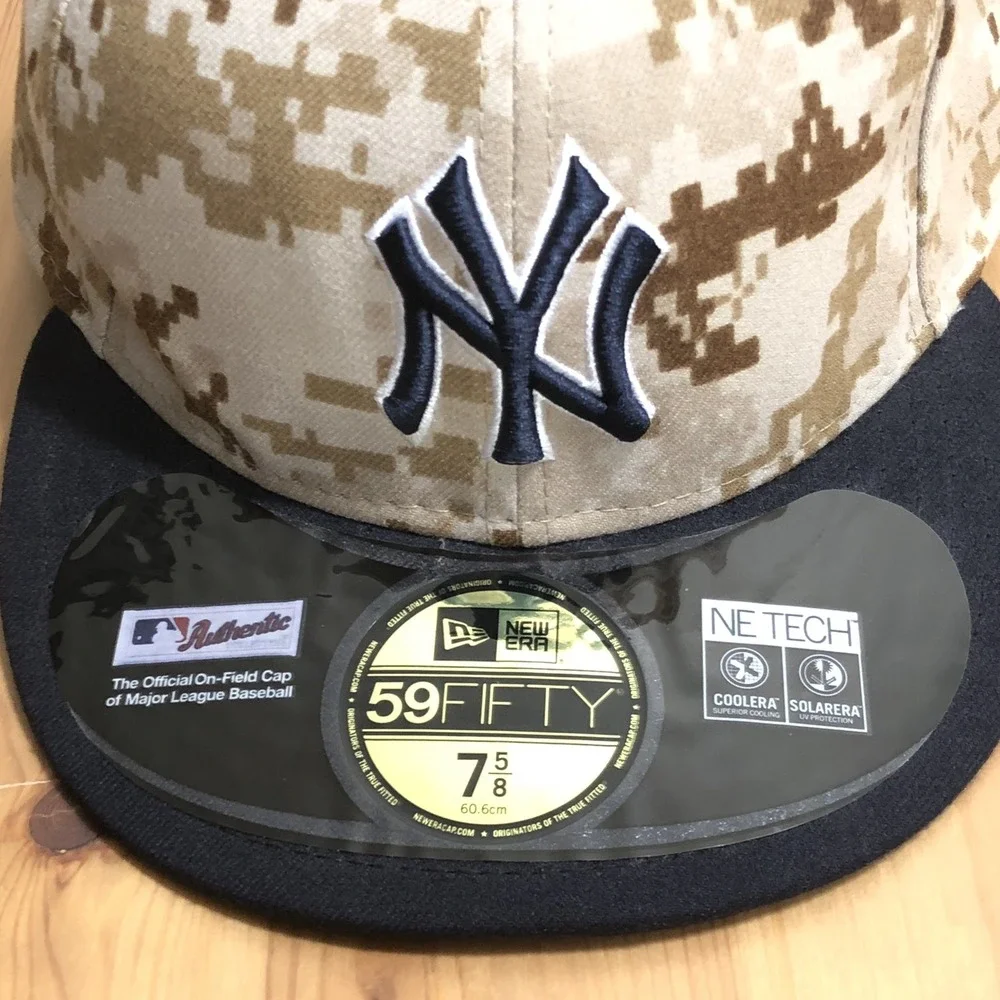 New York Yankees New Era 59FIFTY 2014 MLB Memorial Day Fitted Cap Sz 7 5/8 Camo